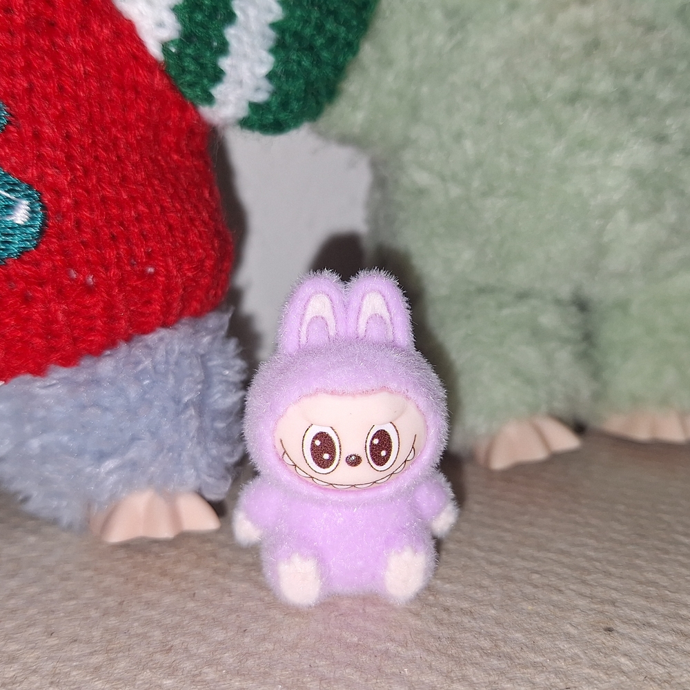 Miniature Plush Purple Velvet Figurine Sitting (No Offers)